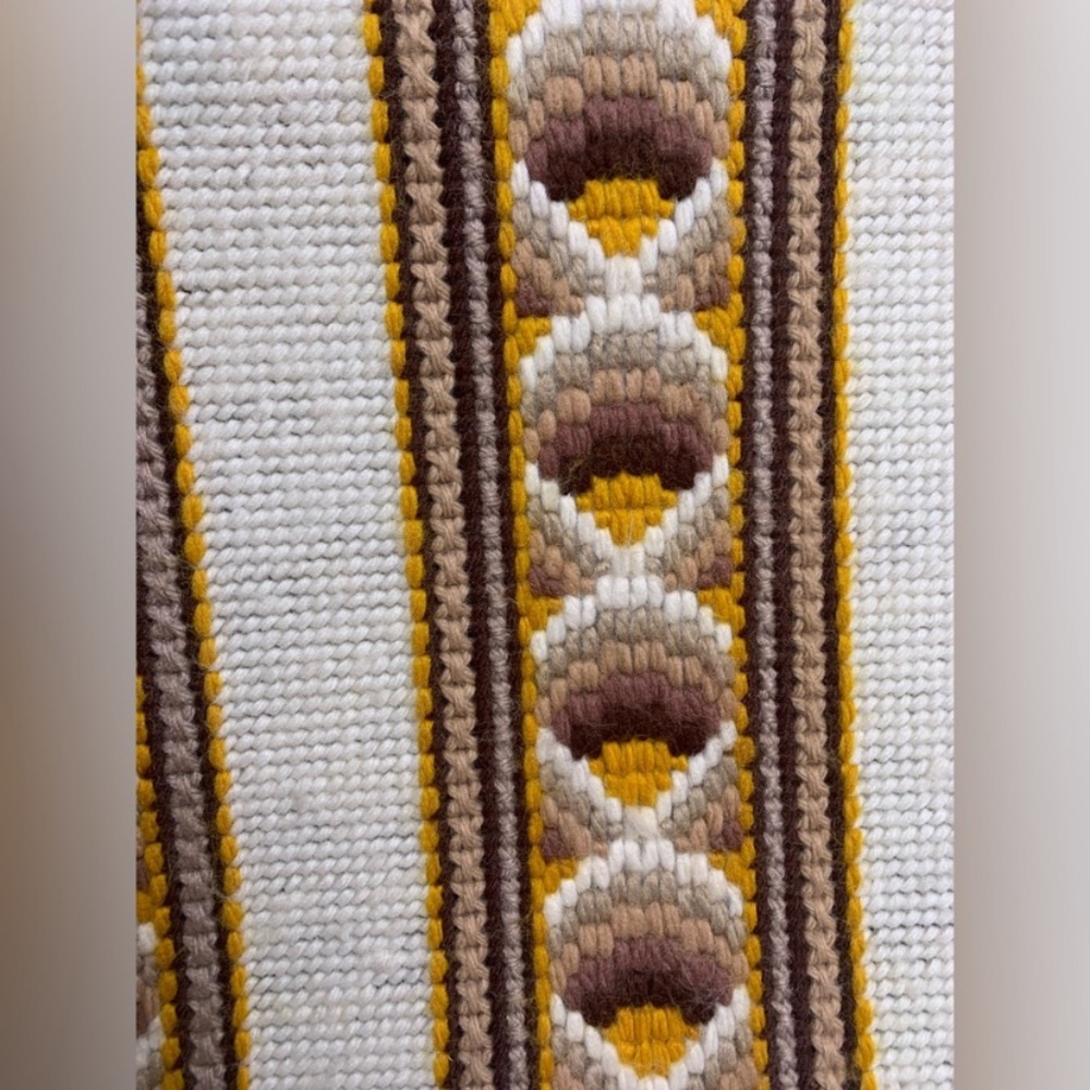 Handmade needlepoint handbag retro brown vintage purse fall colors grandmacore - Picture 4 of 11